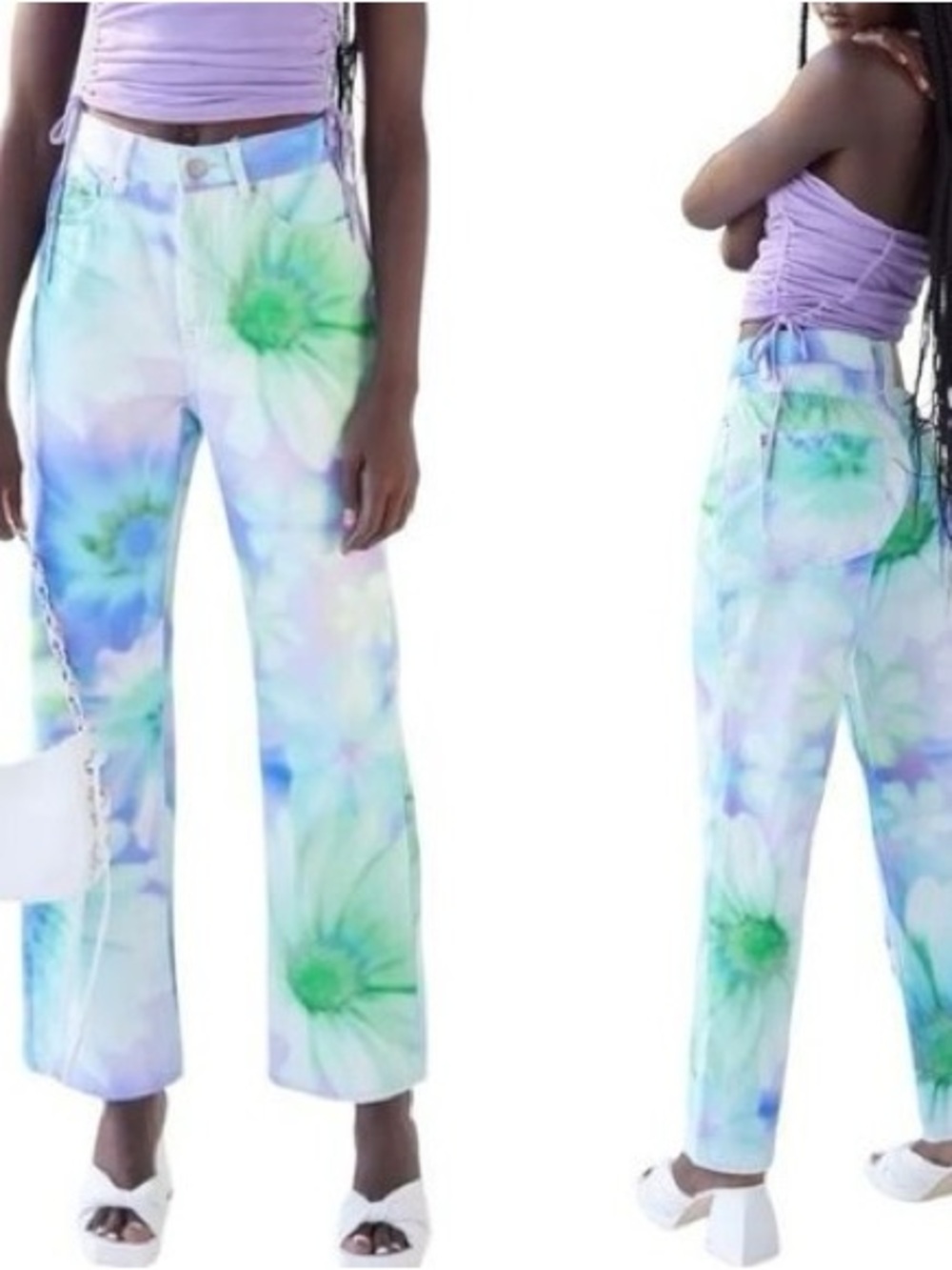 UO BDG Floral Tie-Dye Cowboy Jeans